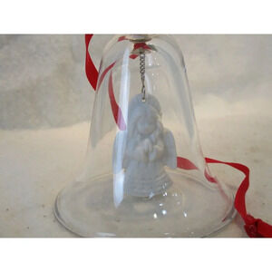 Crystal Angel Bell Ornament, Christmas, Holiday Decor, Avon, Gallery Originals,